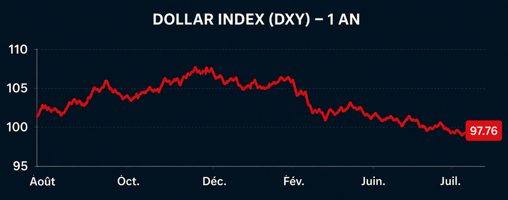 Dollar Index DXY — 1 an